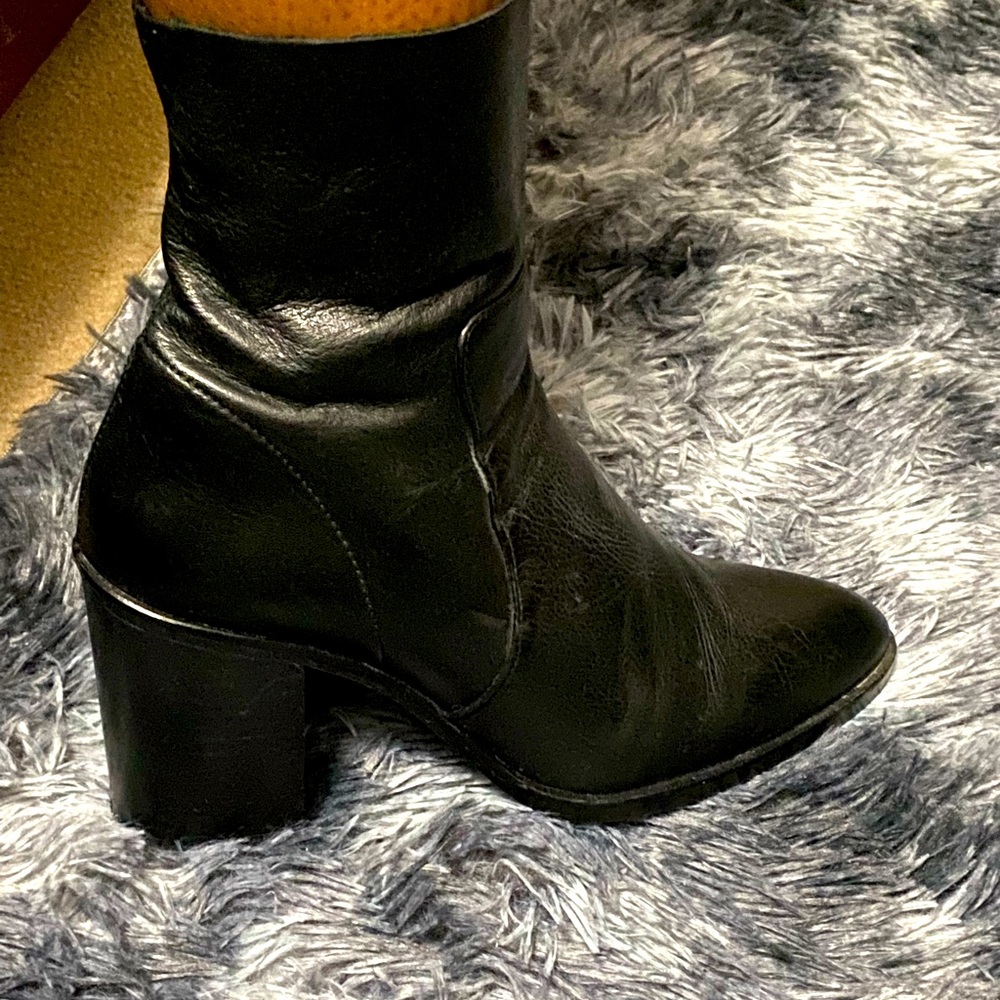 Leather booties